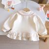 Girls' Cute Peter Pan Collar Sweatshirt - New Autumn Fashion Polo Shirt with Bow