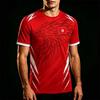 Camiseta Estampada Bandera de Túnez Hombre Deportes al Aire Libre Uniforme de Entrenamiento de Fútbol para Hombre y Mujer Secado Rápido Transpirable Cuello Redondo Manga Corta