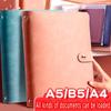 A4/A5/B5 PU Leather Document Folder | Large Capacity File Organizer | Portable Portfolio for Home & Office Document Storage