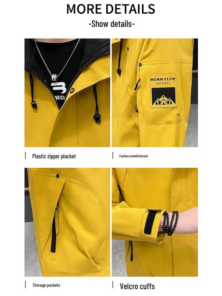 Men's Stylish Windbreaker: Hipster American Outdoor Casual Jacket for Spring & Autumn