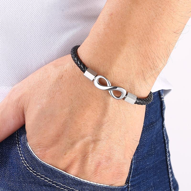 2026 Europe, America, Versatile Fashion Infinite 8-character Bracelet, Men's Jewelry