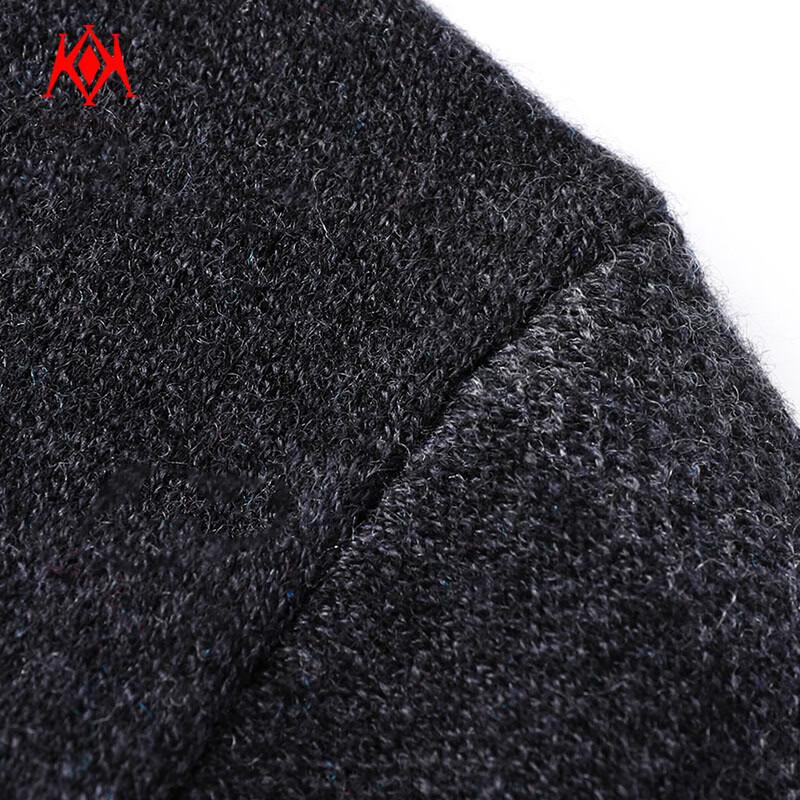 Kai Kai Men's Thickened Pure Wool V-Neck Cardigan