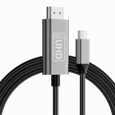 HDMI auf HDMI HD MI auf HDMI Video Thunderbolt Nylon Geflochten Keine Einrichtung Kompatibel mit iPhone Pro MacBook iPad Surface Galaxy und anderen Android-Geräten