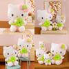 Fourleaf Green Clover Bow Cat Plush Toy Girlfriends Gift Lucky