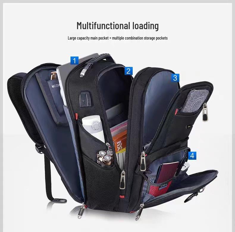 Waterproof Multifunctional Backpack: Large Capacity School, Business, Computer & Travel Bag