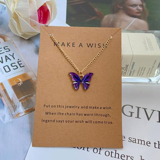 Women Necklace Butterfly Shape Good Workmanship Creative Alloy Women Pendant for Gift