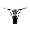 Sexy Transparent Trendy European and American Women's Thong Ultra-thin Hollow Water-soluble Embroidered Thin Belt Tempting Low-rise T-shaped Underwear
