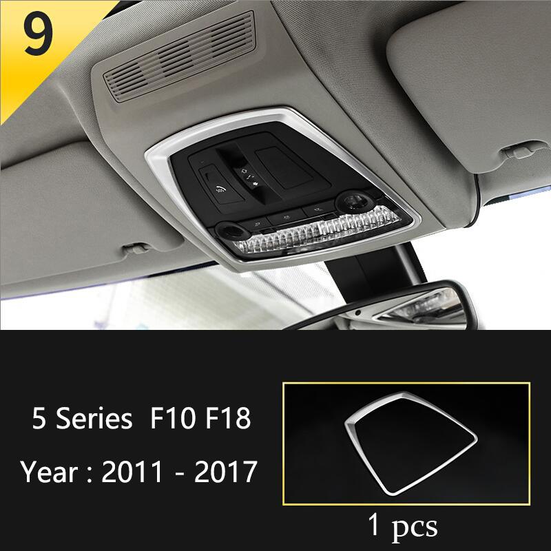 Car Styling Console Multimedia AC CD Panel Decoration Frame Cover Trim Strip Sticker For BMW 5 Series F10 Interior Accessories