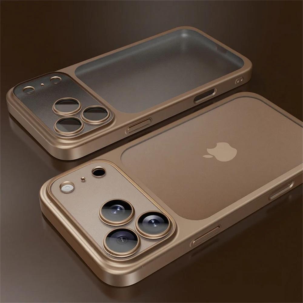 Luxury Original Matte Clear Frosted Phone Case For iPhone 17 16 15 14 13 12 Pro Max Air Glass Lens Film Shockproof Hard PC Cover