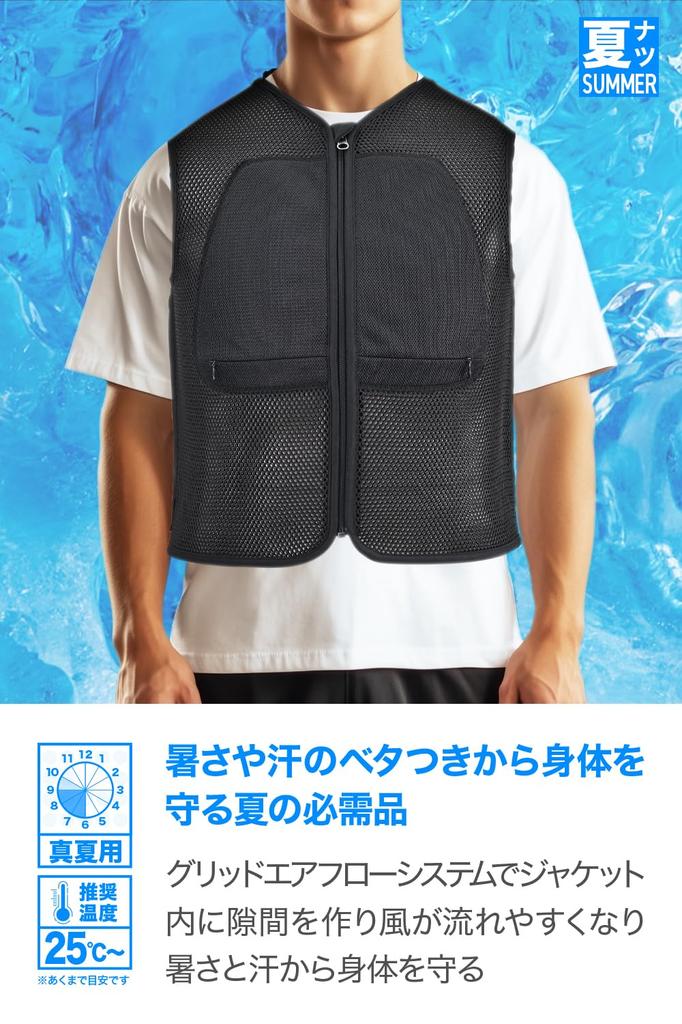 Motorcycle Innerwear Sold Full Mesh 3D Air Mesh Vest Black Mesh L [Daytona] (protectors Separately) DP-009 Men's (vest Only)