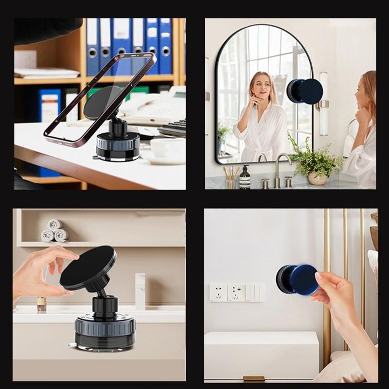 Phone Suction Holder for 4.7-6.9in Phone Magentic Phone Mount Stand Universal for Smooth Surfaces Rotating Mount Holder