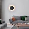 KAWELL Lighting Bracket Light, Wall-Mounted, Magnetic, Indirect Lighting, Suitable for Breastfeeding, Stylish, Round, Reading Light, 3-Level Dimming a