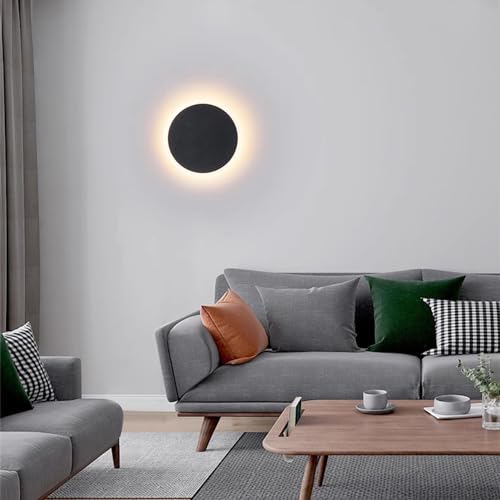 KAWELL Lighting Bracket Light, Wall-Mounted, Magnetic, Indirect Lighting, Suitable for Breastfeeding, Stylish, Round, Reading Light, 3-Level Dimming a