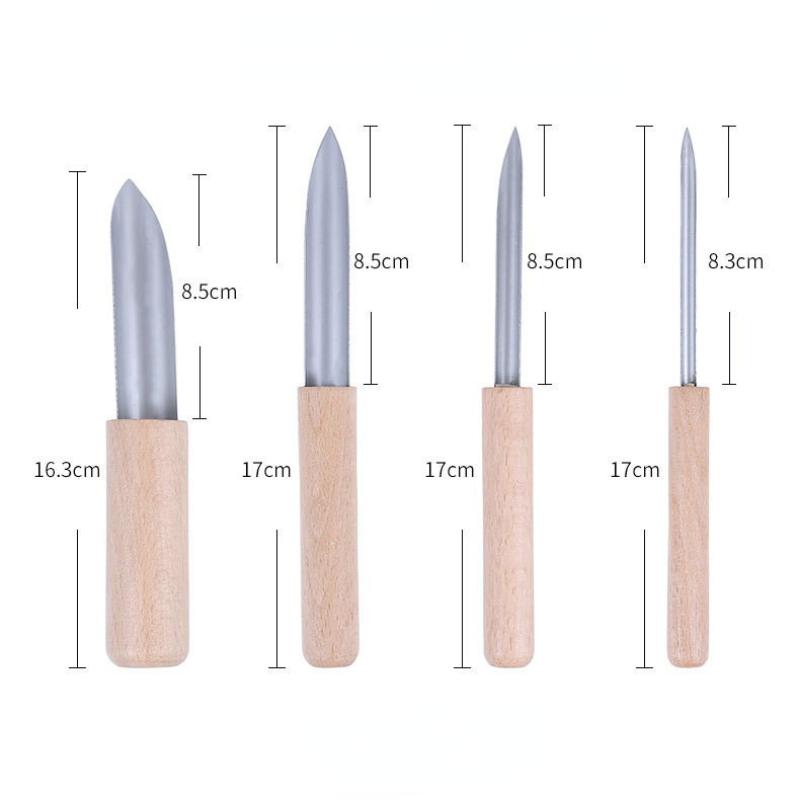 4Pcs Pottery Clay Hole Puncher Stainless Steel Ceramic Cutting Punching Modeling Sculpture Tool Polymer Wax Clay Tools