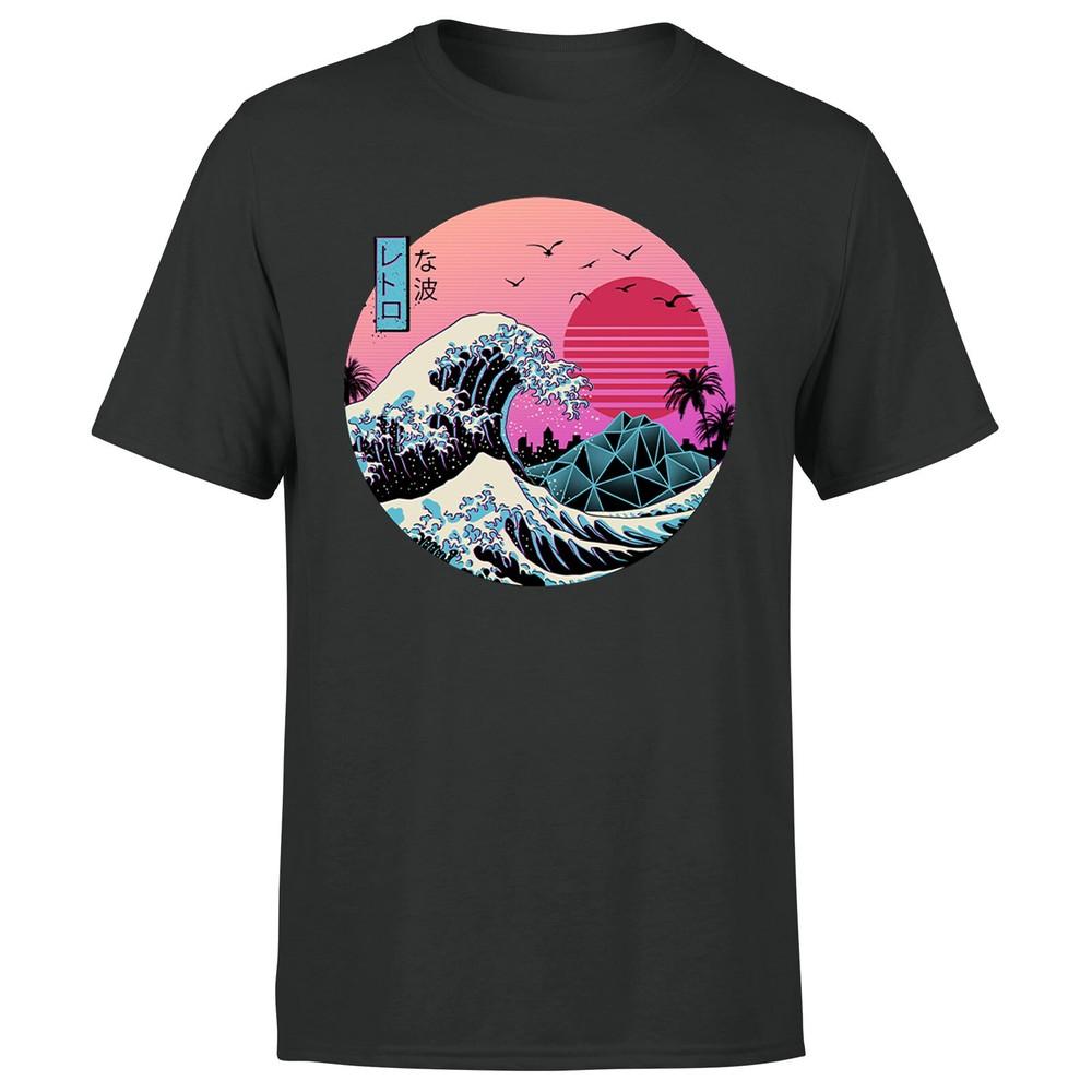 

Retro Great Wave Tshirt Unisex - Kanagawa, Art, Japan s Mens T-Shirt P1 OR A 4XL