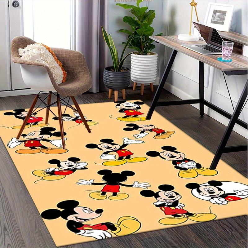 Office Rug Mickey Mouse, Cartoon Theme 3D Printed Anti-Slip Rug-Machine Washable for Living Room