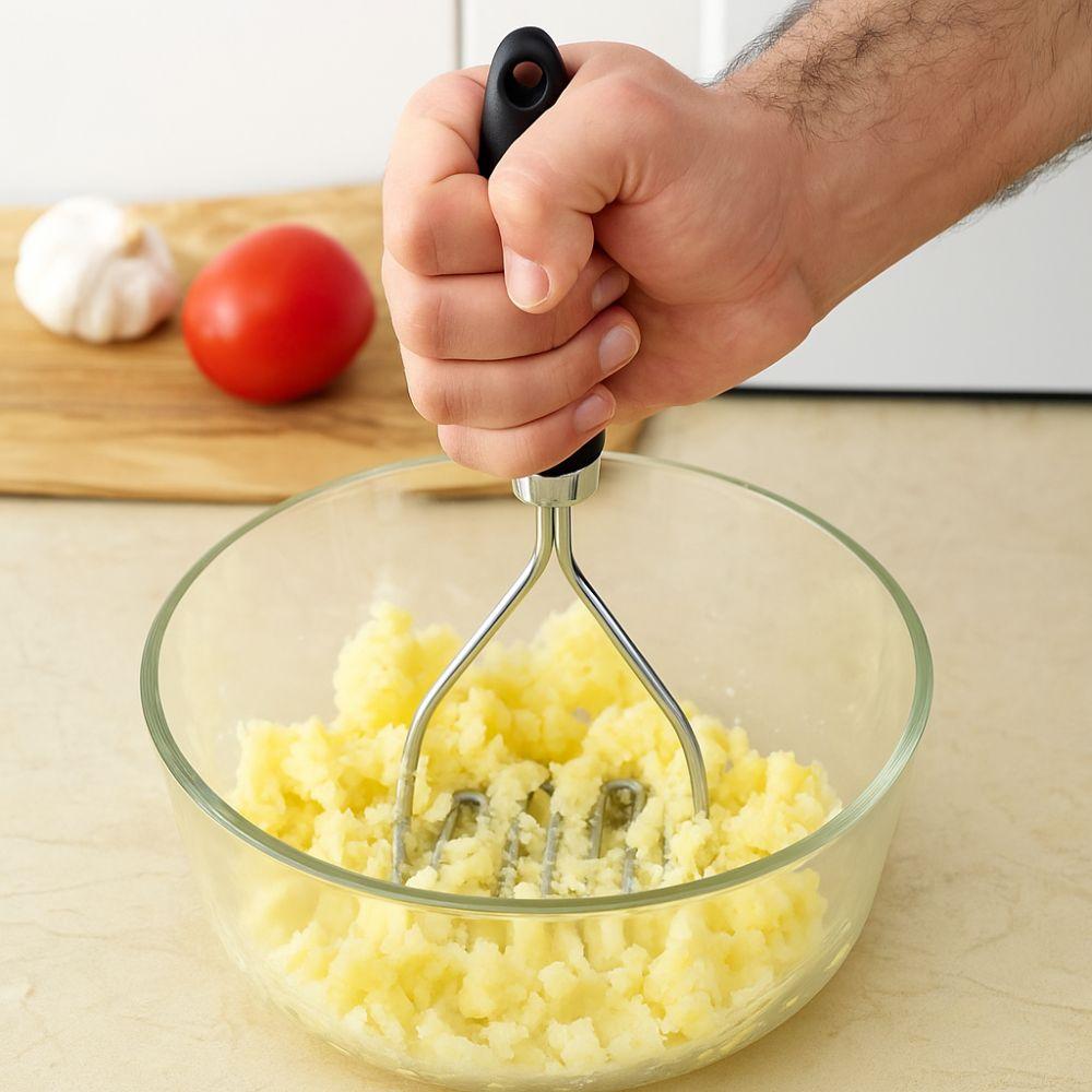 Wave Manual Potato Masher Stainless Steel Mud Press Masher Vegetable Crusher  Children Food