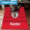 Custom Name Benfica Crest Rug Game Carpet, Floor Mat for Bedroom Living Room Entryway Rug, Home Decor Idea Gift for Christmas Birthday