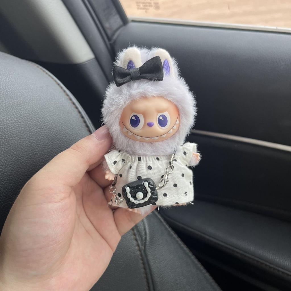 Non-Toxic For Mini Labubu 4.0 Pin For Love Series Dress 3Pcs Floral Skirt Set Doll Clothes Outfit Accessories Labubu Cute Outfit