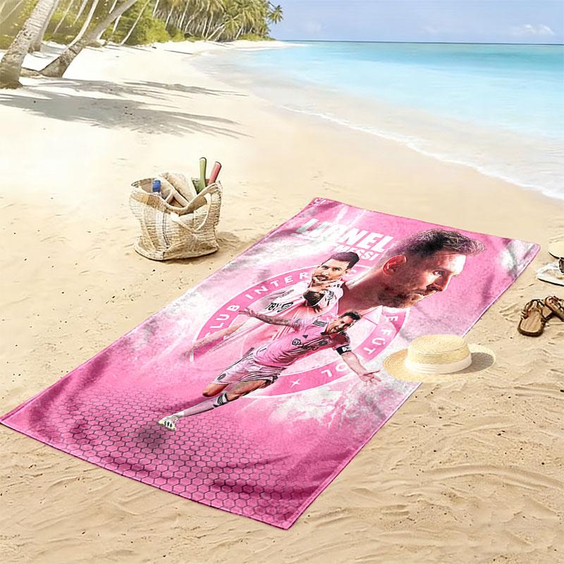 Messi Forever Aufdruck Strandtuch, Großes Weiches Schnelltrocknendes Handtuch für Strand Camping Schwimmen