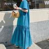 Design Sense Backless Dress Plus Size Summer Loose Tummy-Hiding Slimming Long Skirt