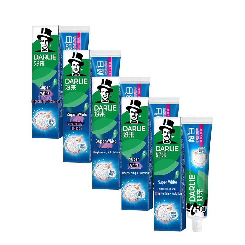 Hawley Super White Mineral Salt Toothpaste, 5-Pack
