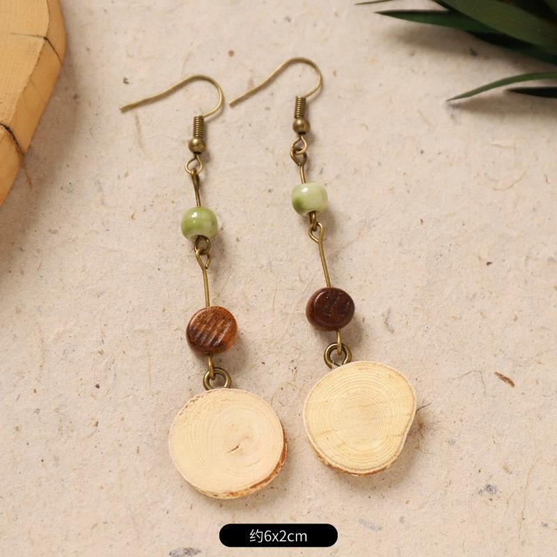 Original Design Traditional Chinese Medicine Plant Earrings Retro Literature Natural Fruit Handmade Long Earrings Women