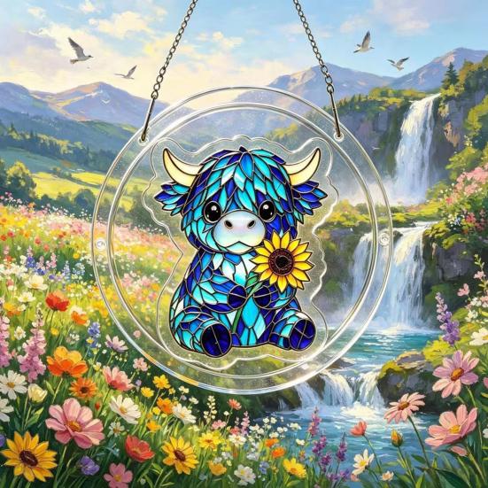 Sonnenfänger Buntglas Puzzle Acryl Pendelleuchte Brechung Fenster Hängendes Puzzle für Heimdekor