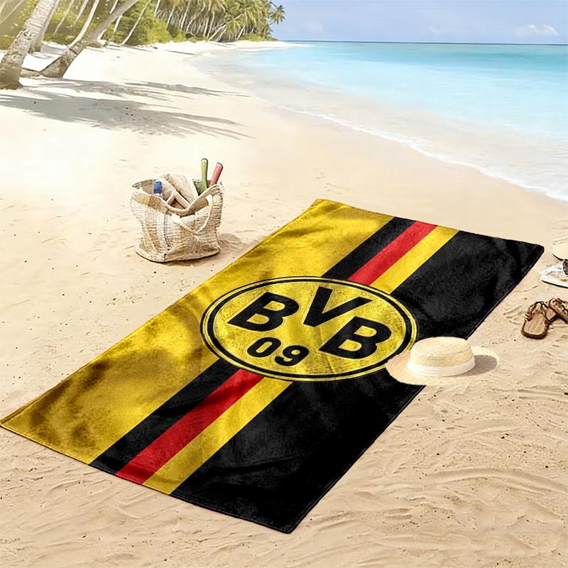 Borussia Print Beach Towel, Large Soft Quick Dry Towel for Beach Camping Swimming