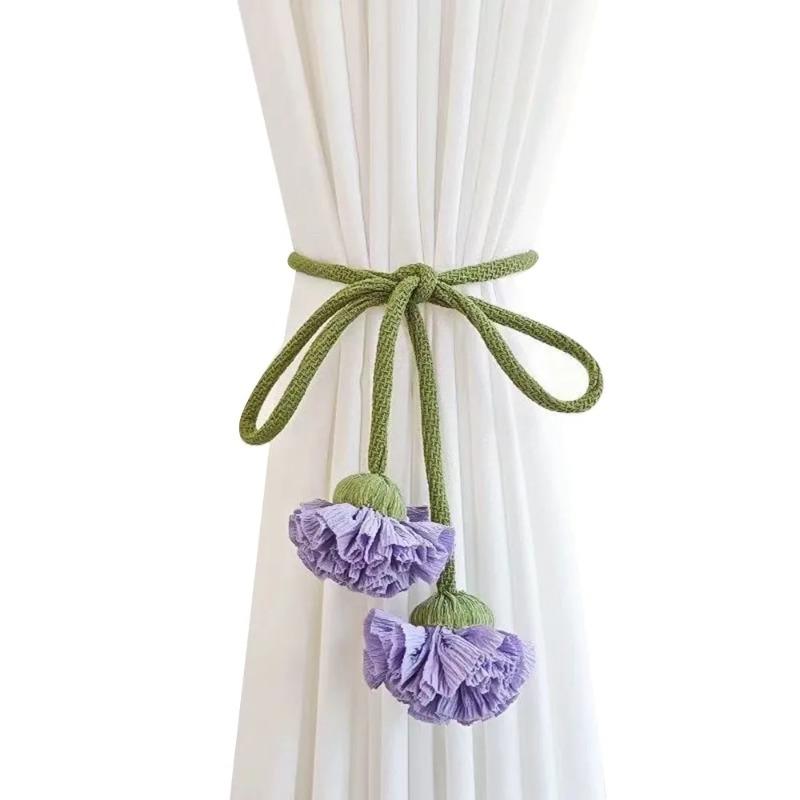 Modische Blumenform Vorhang Raffhalter Elastisches Band Fenster Vorhang Schnallen Wohnzimmer Kinderzimmer Verstellbare Vorhang Seilhalter