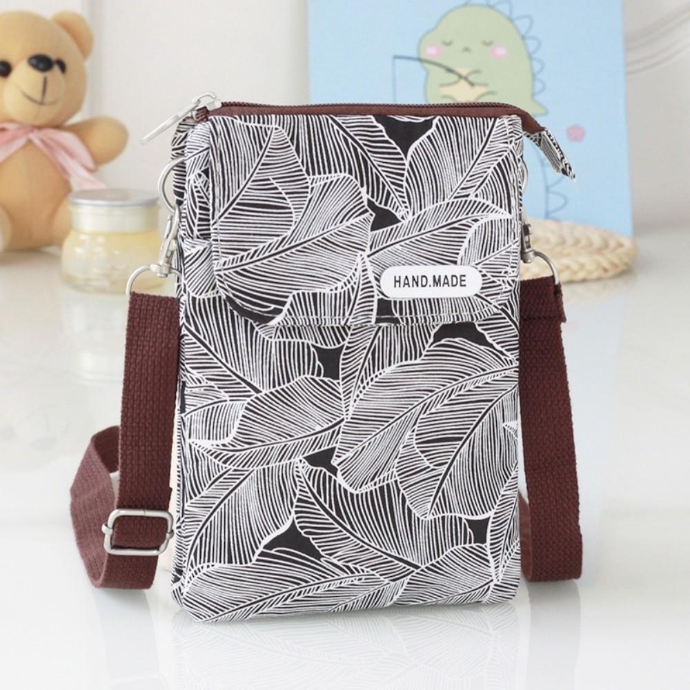 Leaves Mobile Phone Bag Pastoral Women's Messenger Bag Fashionable Phone Crossbody Bag  Lady