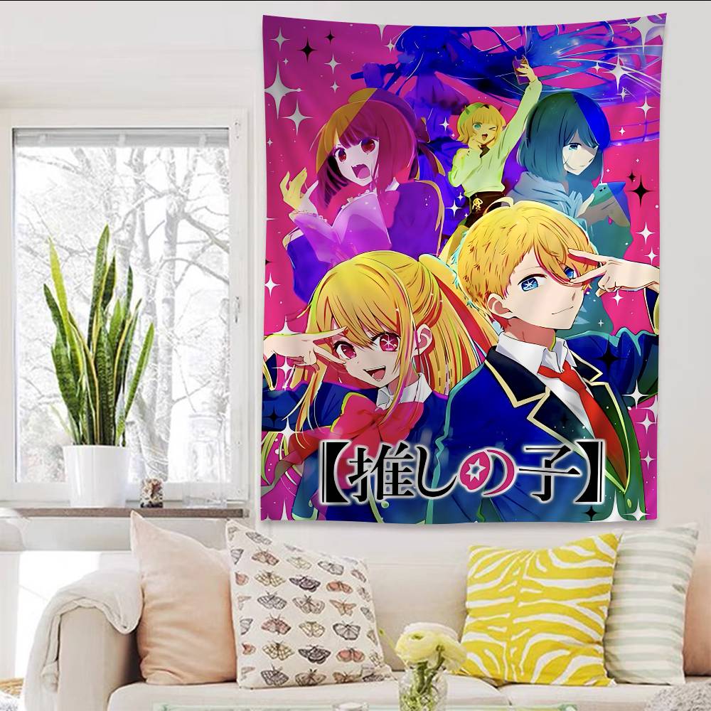 Fantasy Kawaii OOshi No Ko Colorful Tapestry Wall Hanging Cheap Hanging Bohemian Wall Tapestries Mandala Wall Hanging Sheets