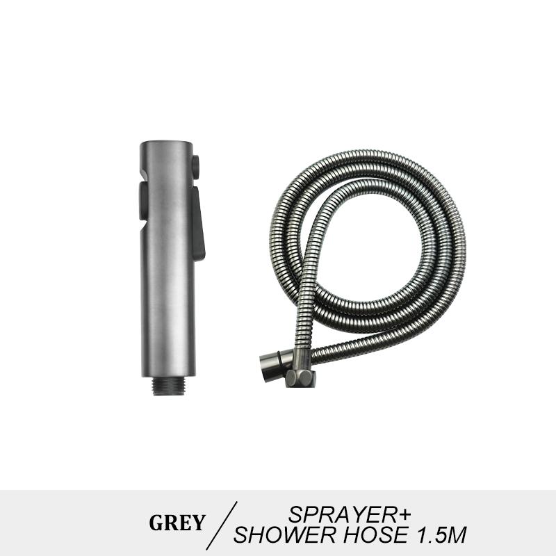Black Toilet Bidet Nozzle Set Nozzle Gun Shower Handheld Bidet Faucet Portable Toilet Bidet Sprayer Household Hose Self-Cleaning