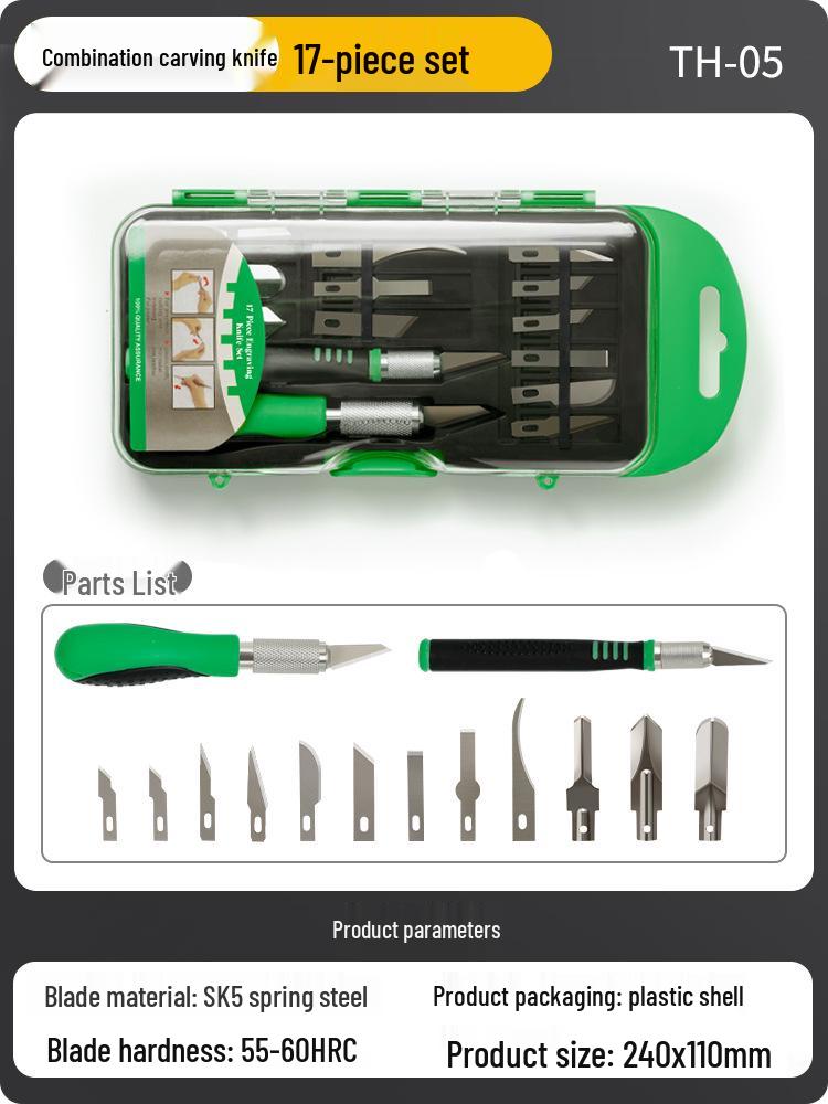 Handmade Carving Knife & Stamp Set for DIY Paper, Fruit, and Vegetable Engraving