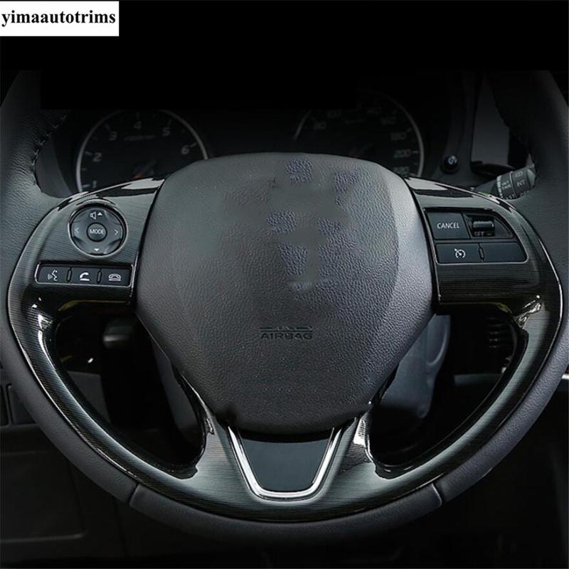 Copertura Decorativa Cornice Volante Auto Finitura Opaca / Fibra di Carbonio Accessori Interni Per Mitsubishi Outlander 2016 -