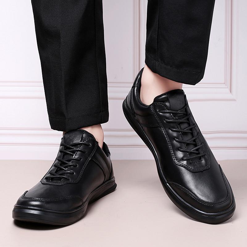 Fashion Spring Autumn Shoes Men High Quality Genuine Leather Casual Board Men Lace Up Thread Shoes Outdoor Sneakers Shoes Men