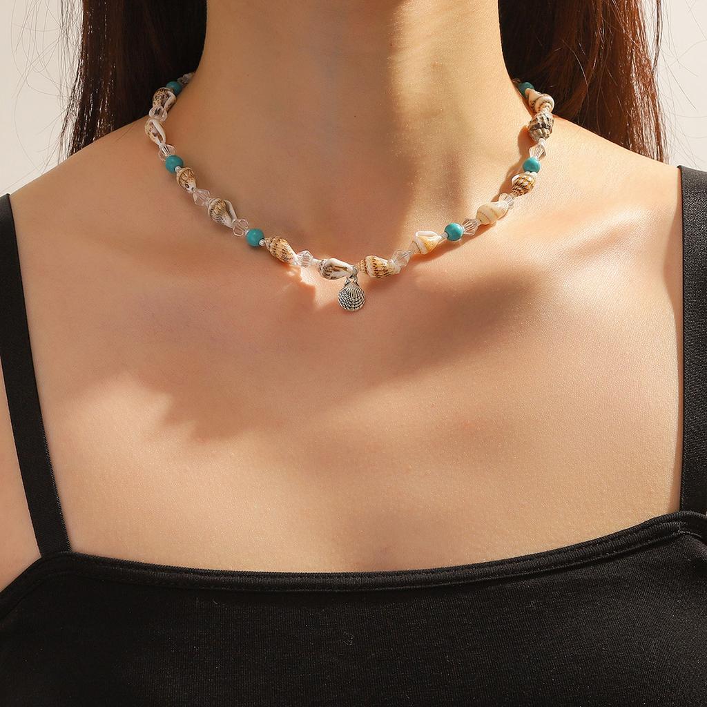 Summer Beach Conch Necklace Female Style Creative Shell Pendant Clavicle Chain Collar Valentine Day Gifts