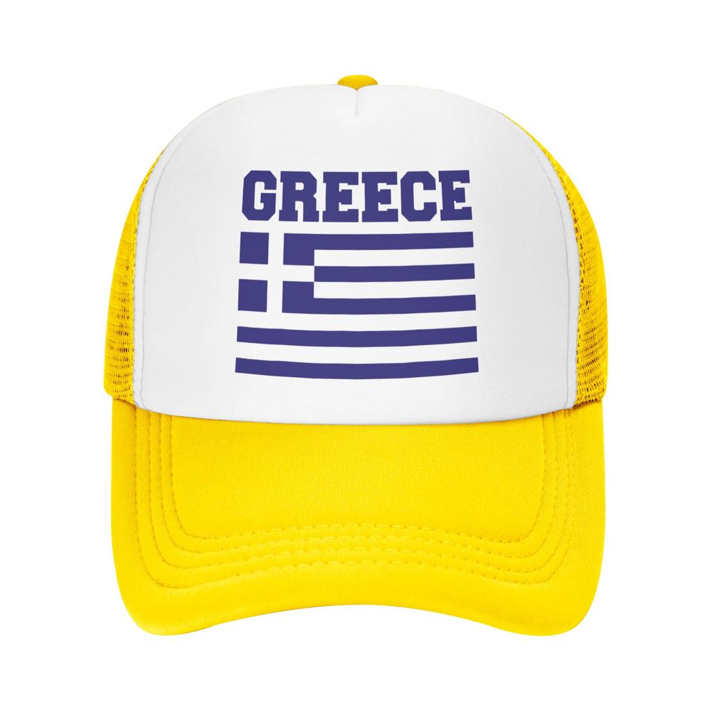 Greece Greek Trucker Cap Baseball Hat for Men Women Teens Suitable for All Seasons Mens Dad Hats Mesh Snapback