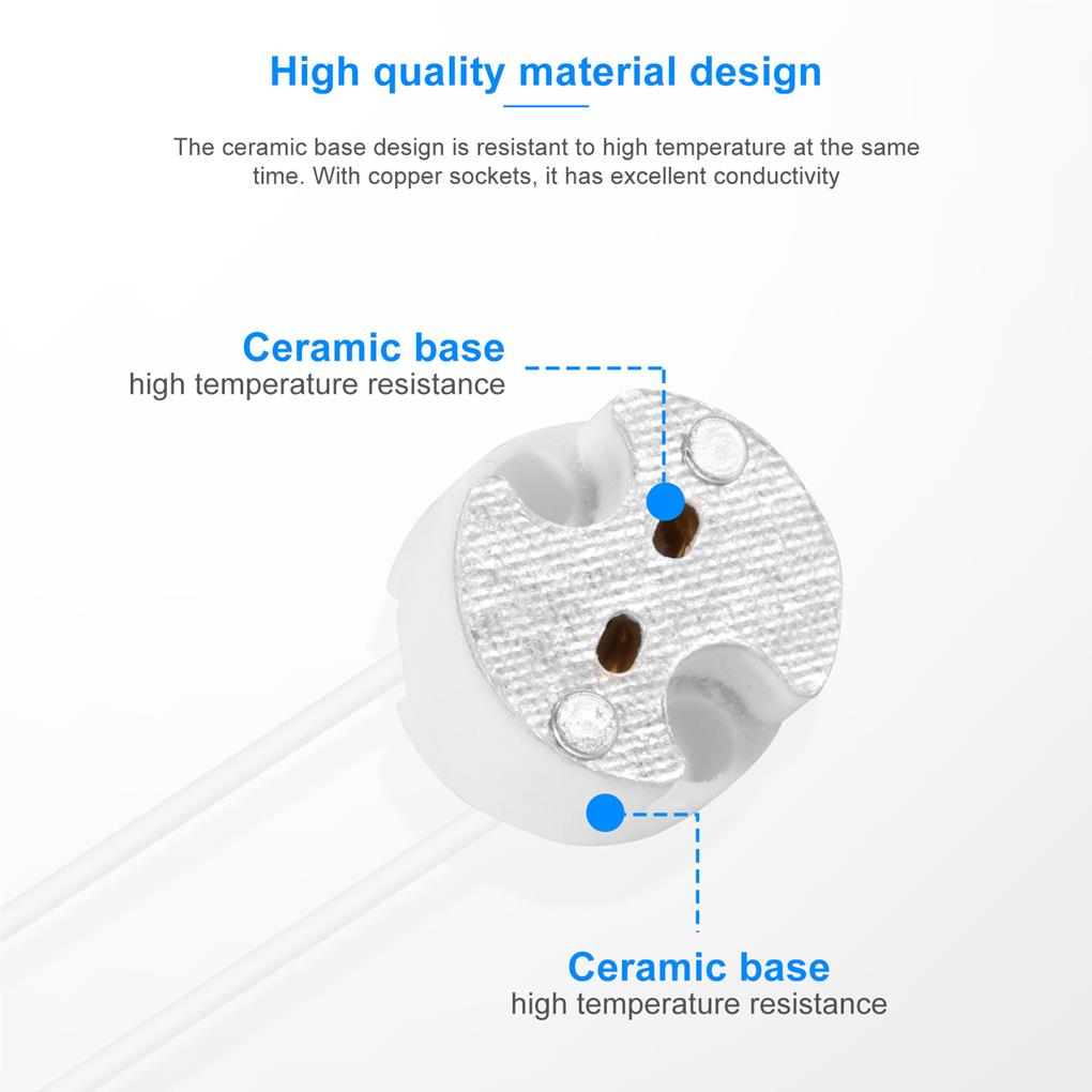 Lamp Base Socket Connector 250V Voltage Ceramic 3A Rated Current Holders Parts Adapter Set Household Kitchen Restaurant Shop