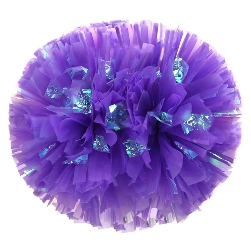 Rainbow Matte Pom Poms Colorful Hand Flowers Cheer Props Sports Meeting Accessories Aerobics Dance Ornaments Vivid Stage Tools