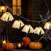 Photo Scene Halloween String Lights with Fabric Figures and Warm Light, Flexible Home Display Lighting for Party Styling, Shop Use, and Indoor