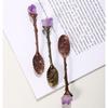 Round Home Natural Amethyst Bar Stirring Scoop Tableware Kitchen Supplies Coffee Spoon Tea Spoon