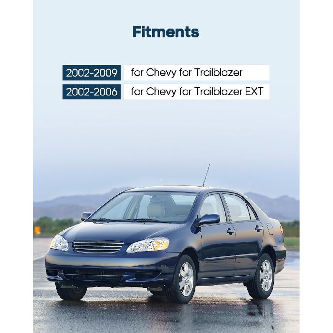 ECCPP Interior Door Handles 2002-2009 for Chevy for Trailblazer Inner Replacement Driver Left Door Handles 2pcs Black 15214506 15214503