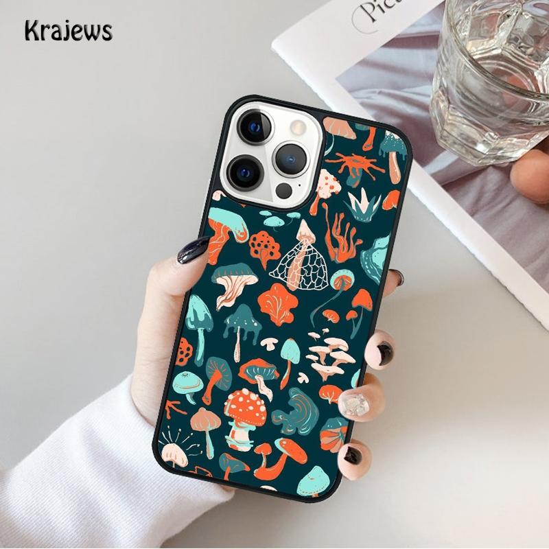Hippie Mushroom Frog Shrooms Phone Case For iPhone 17 Air 16 15 14 Max Plus 11 12 13 Pro Max Phone Cover Coque