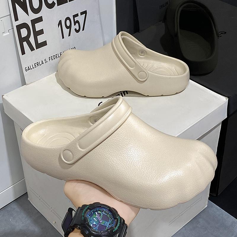 Lightweight Chef Shoes Closed Toe Rubber Sandals Men Clogs Garden Shoes Barefoot Zuecos Hombre Cholas Man Summer Beach Shoes