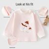 Autumn Baby Pure Cotton Cartoon Pullover with Shoulder Snaps