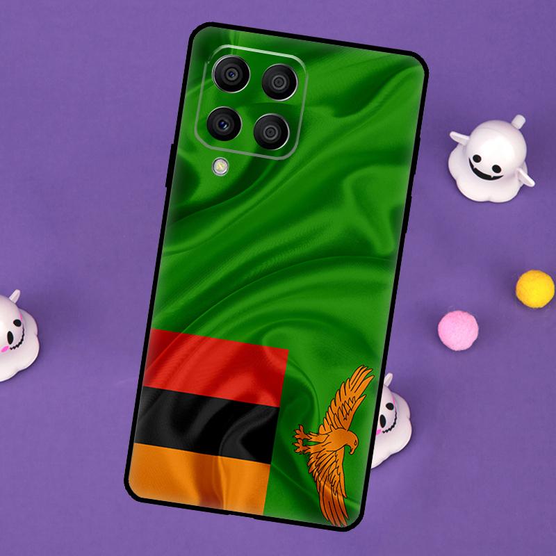 Zambia Flag Cover For Samsung Galaxy M55 M15 M33 M13 M23 M53 M31 M51 M14 M34 M54 M20 M30s M52 M32 Case