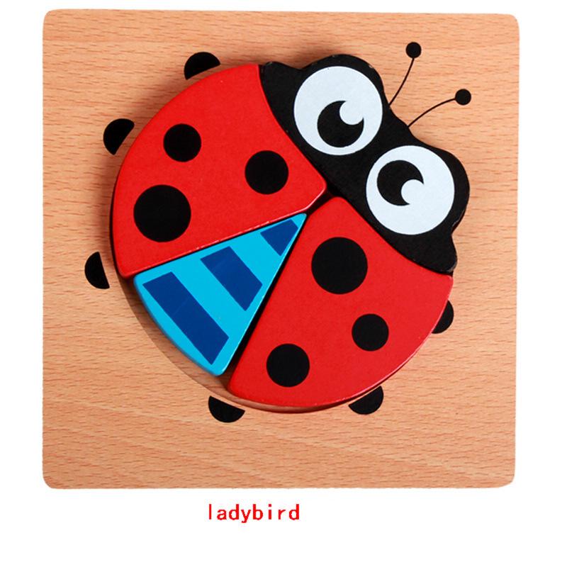 Children Wooden Toy Fruit Animals Transportation 3D Jigsaw Puzzle