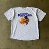 Men Vintage Harajuku Cotton Oversized Tshirt Street Summer Letter Short Sleeve Tee Hip Hop Women T-shirt Y2k Clothing Cut Top