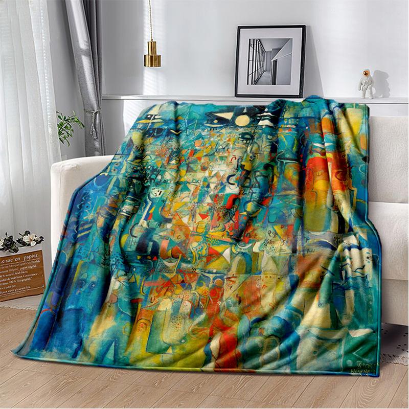 Ethiopian Painting Art Africa Blanket,Soft Throw Blanket for Home Bedroom Bed Sofa Picnic Travel Office Rest Cover Blanket Kids